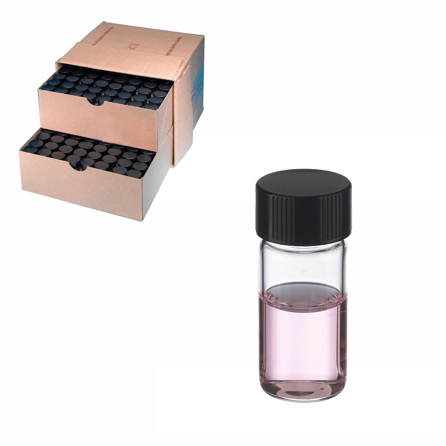 WHEATON 取樣瓶 4mL 短瓶 無色透明 黑色酚醛樹脂蓋 14B橡膠蓋墊 200 個/盒