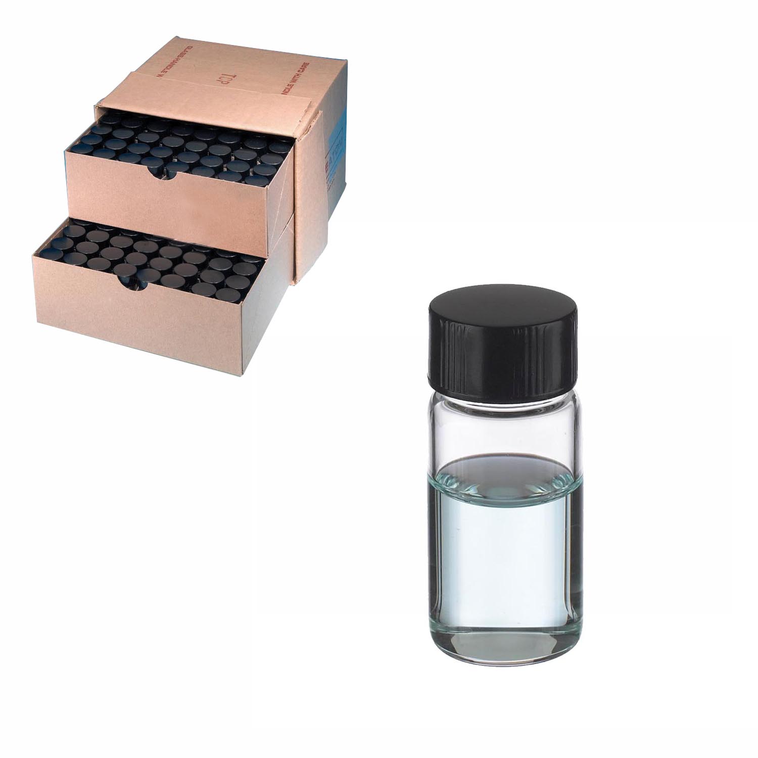 WHEATON 取樣瓶 6 mL 短瓶 無色透明 黑色酚醛樹脂蓋 PTFE表面的14B橡膠蓋墊 200 個/盒