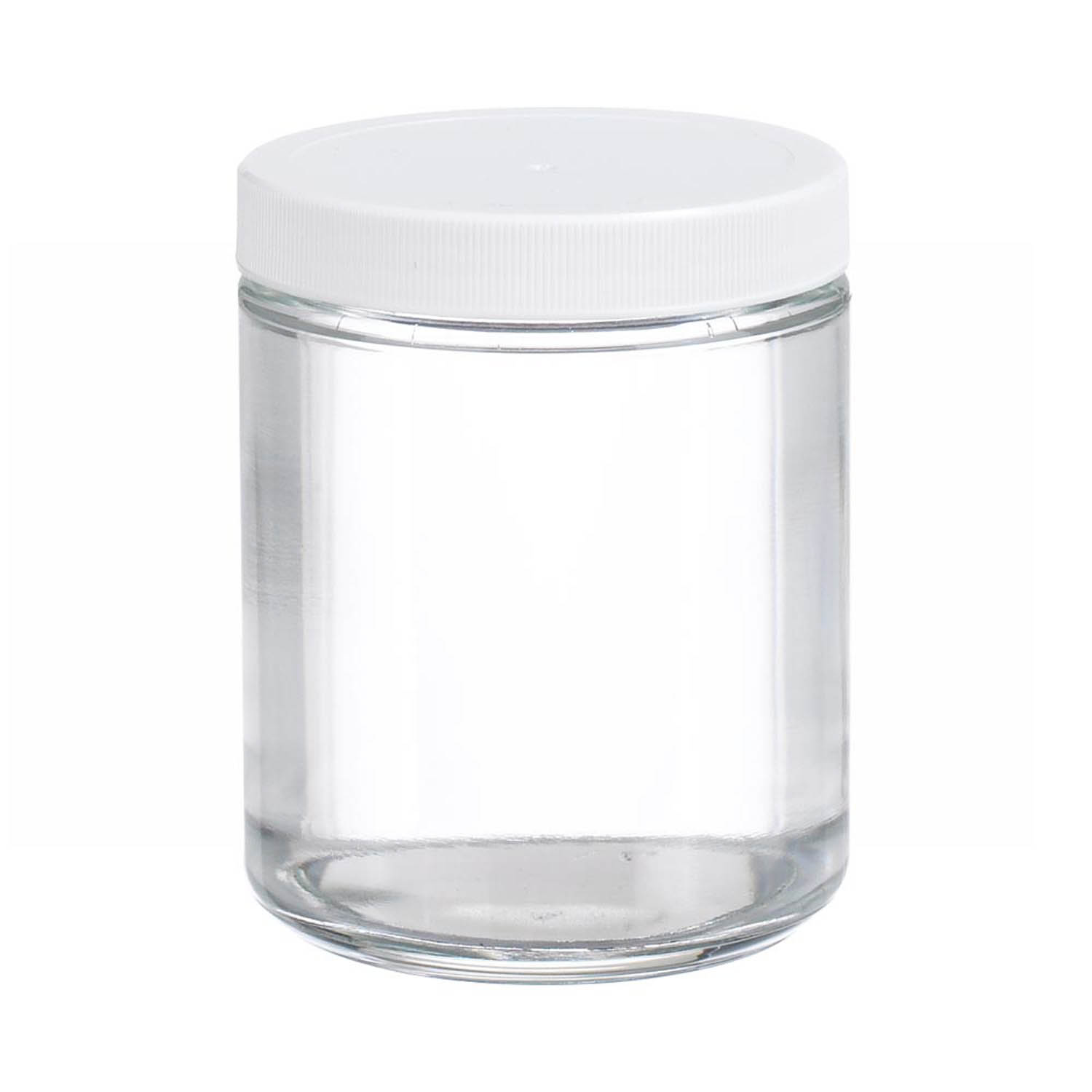 WHEATON 250mL 無(wú)色透明直邊罐 白色聚丙烯蓋 PTFE表面的聚乙烯墊 12個(gè)/盒