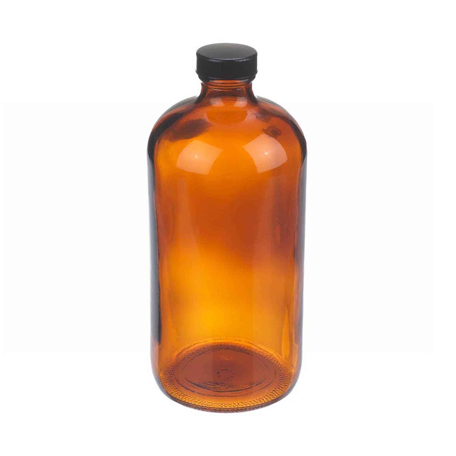 WHEATON 1000mL 棕色波士頓圓形瓶 黑酚醛樹脂蓋 聚乙烯圓錐蓋墊 12個/盒